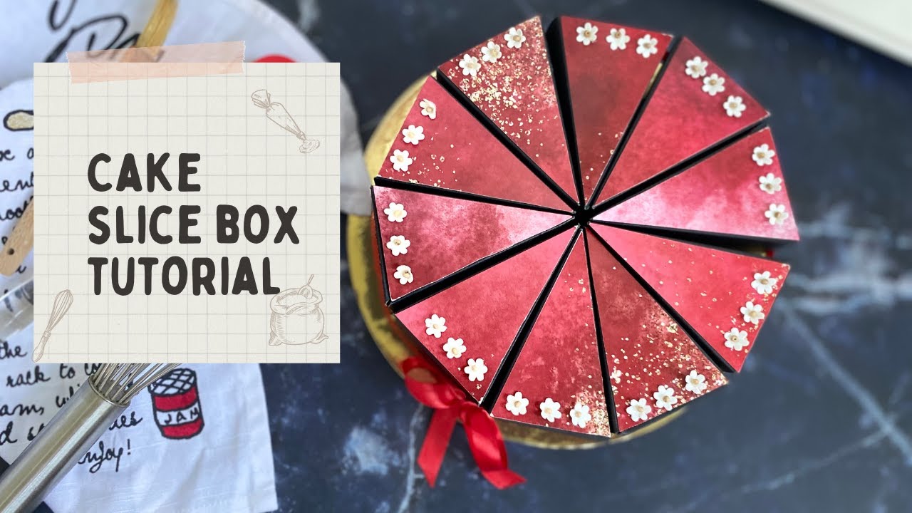 How to make a cake slice box | DIY Paper cake Tutorial