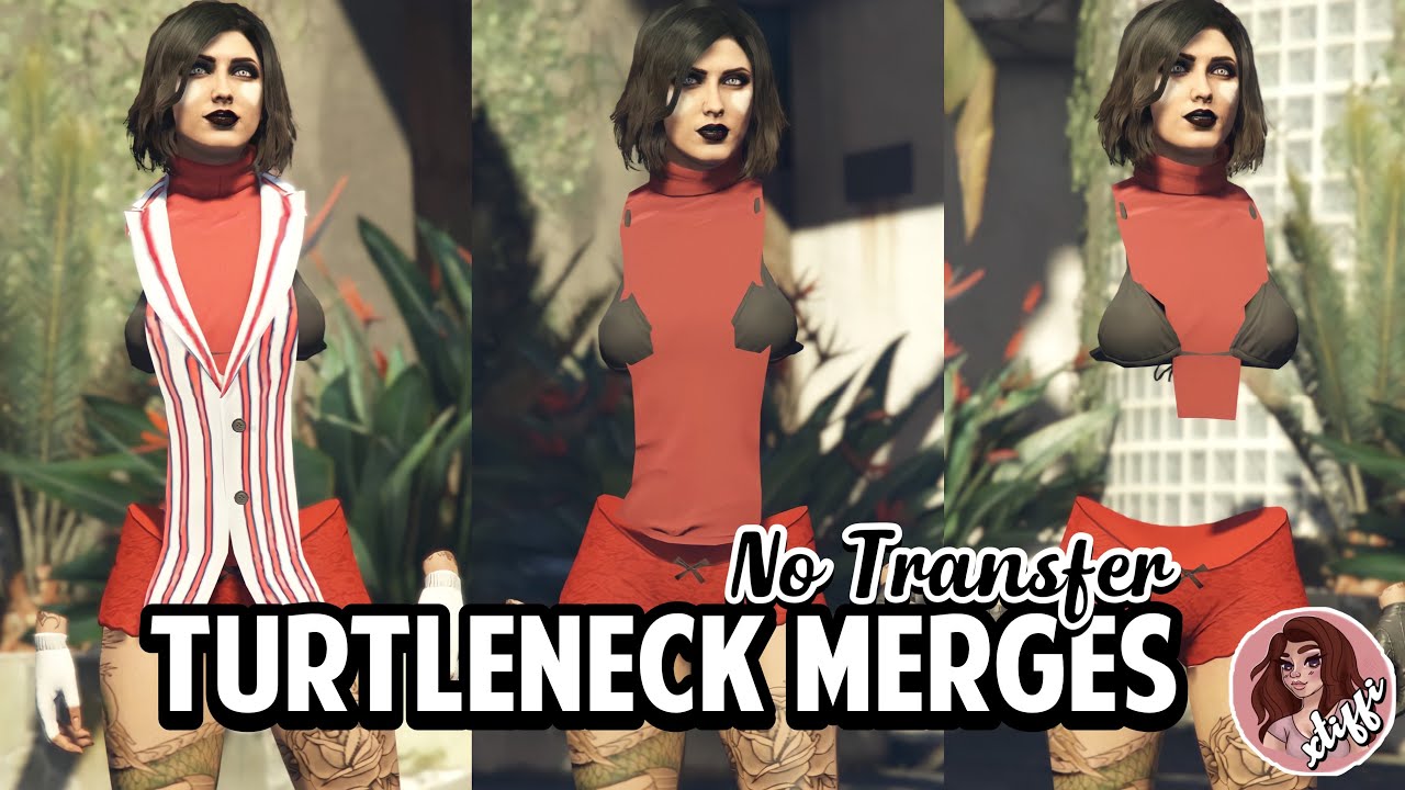 *CROOKED COP MERGE PATCHED* GTA5 | Turtleneck + Invisible Arms Female Glitched Outfits (No Transfer)