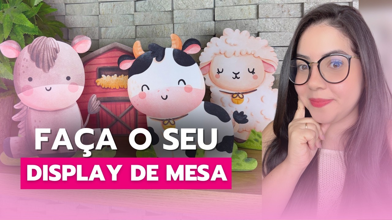 Aprenda a fazer Display de Mesa fácil | Molde Grátis