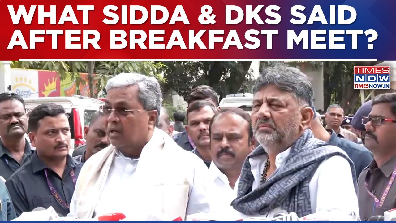 Siddaramaiah & DK Shivakumar Hold Joint Press Briefing After Breakfast, Give Details Of Discussion