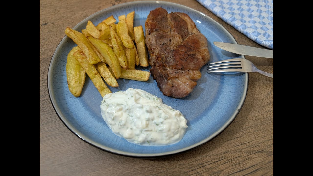 Garlic Dill Pork with Fried Potatoes