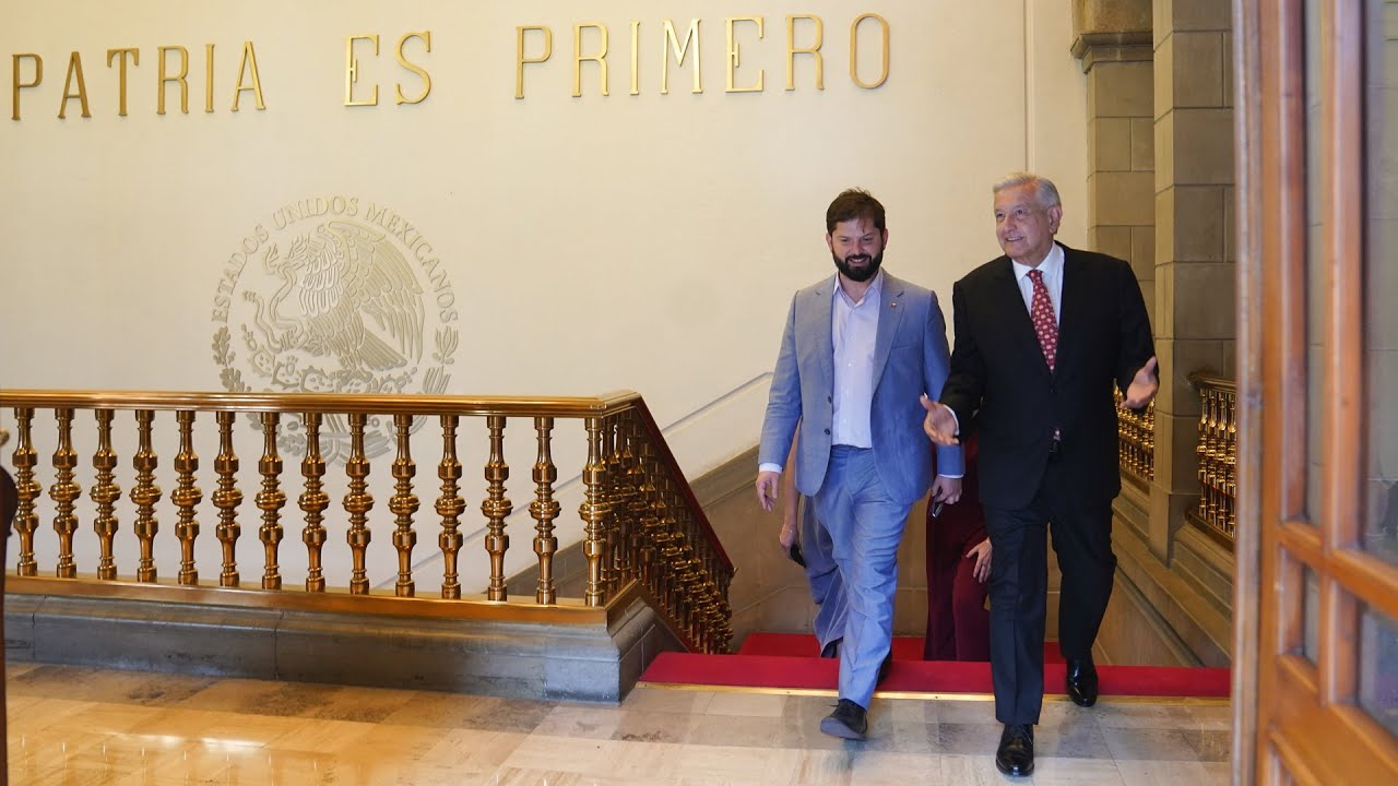 Declaración conjunta de los presidentes de México y Chile, desde Palacio Nacional