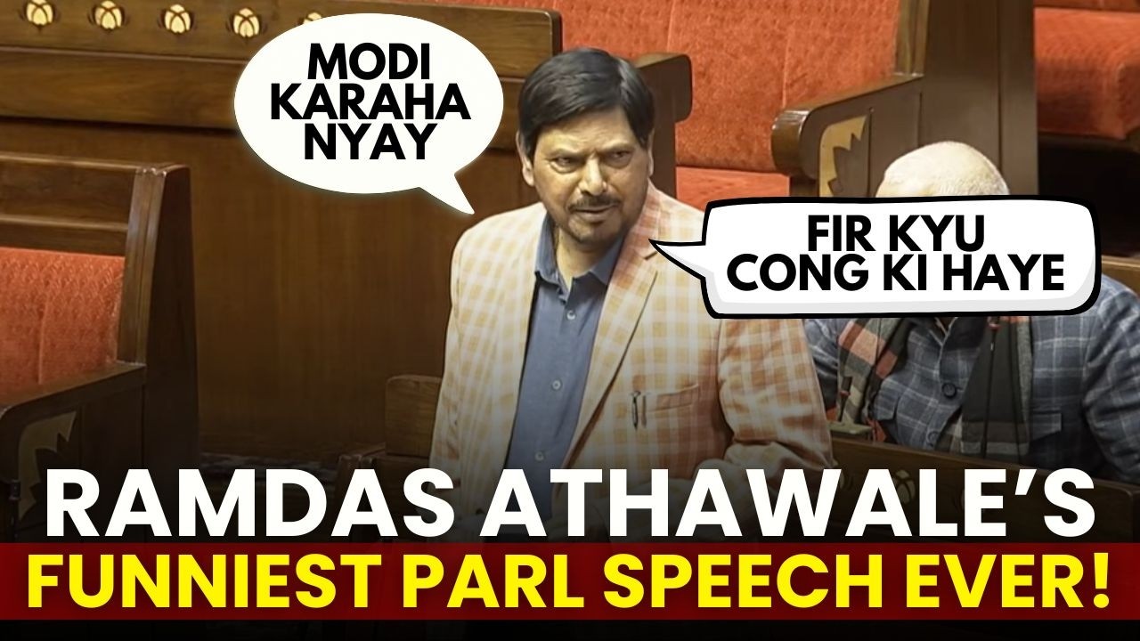 Ramdas Athawale's Funniest Parliament Speech | Motion of Thanks Speech On PM Modi, Rahul Gandhi