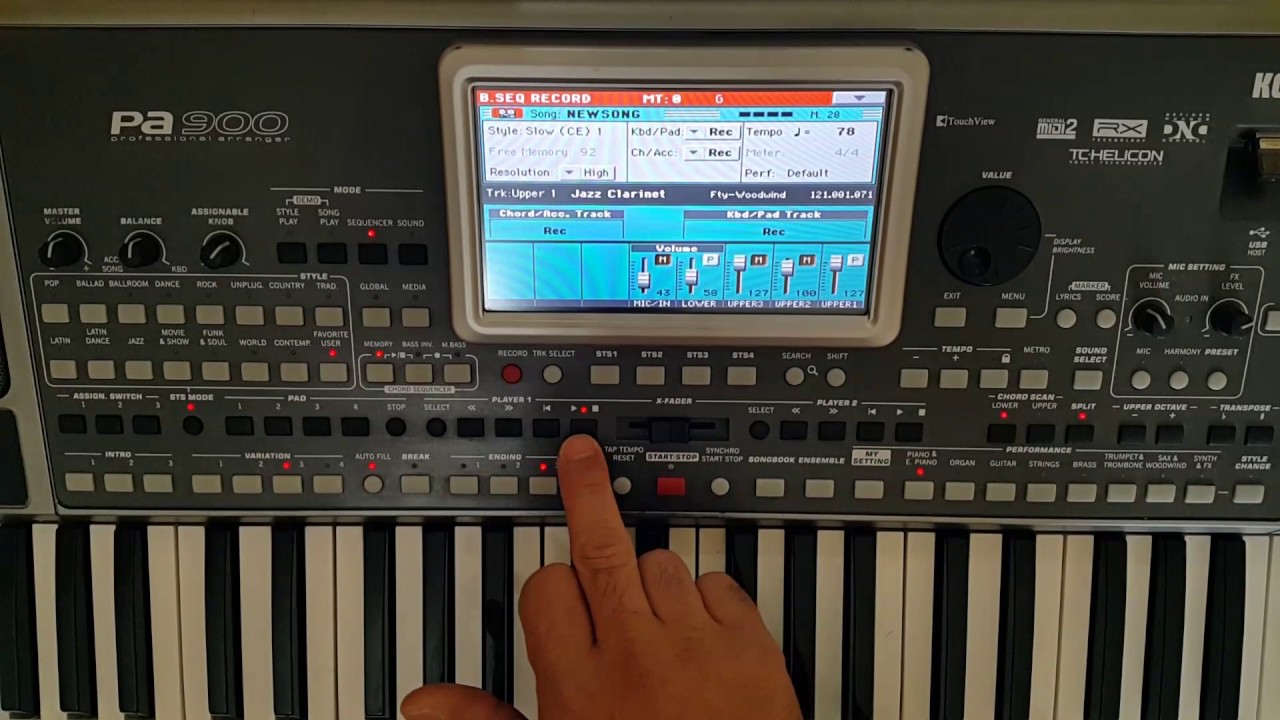 Korg Pa900 ile midi yazma.. Basit Anlatım
