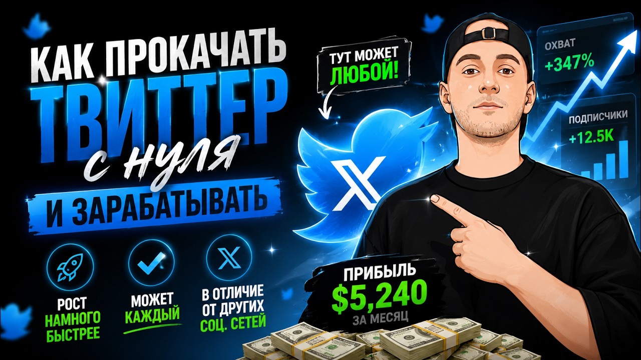 ☝️ X (TWITTER) С НУЛЯ: Как набрать подписчиков и начать  ЗАРАБАТЫВАТЬ В 2026 📊🫰