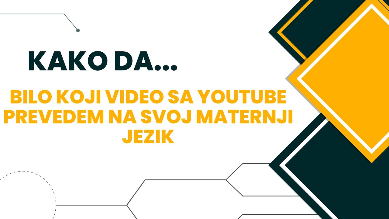 Kako da stavim titlove na bilo koji video sa youtube-a da prevodi na moj maternji jezik...