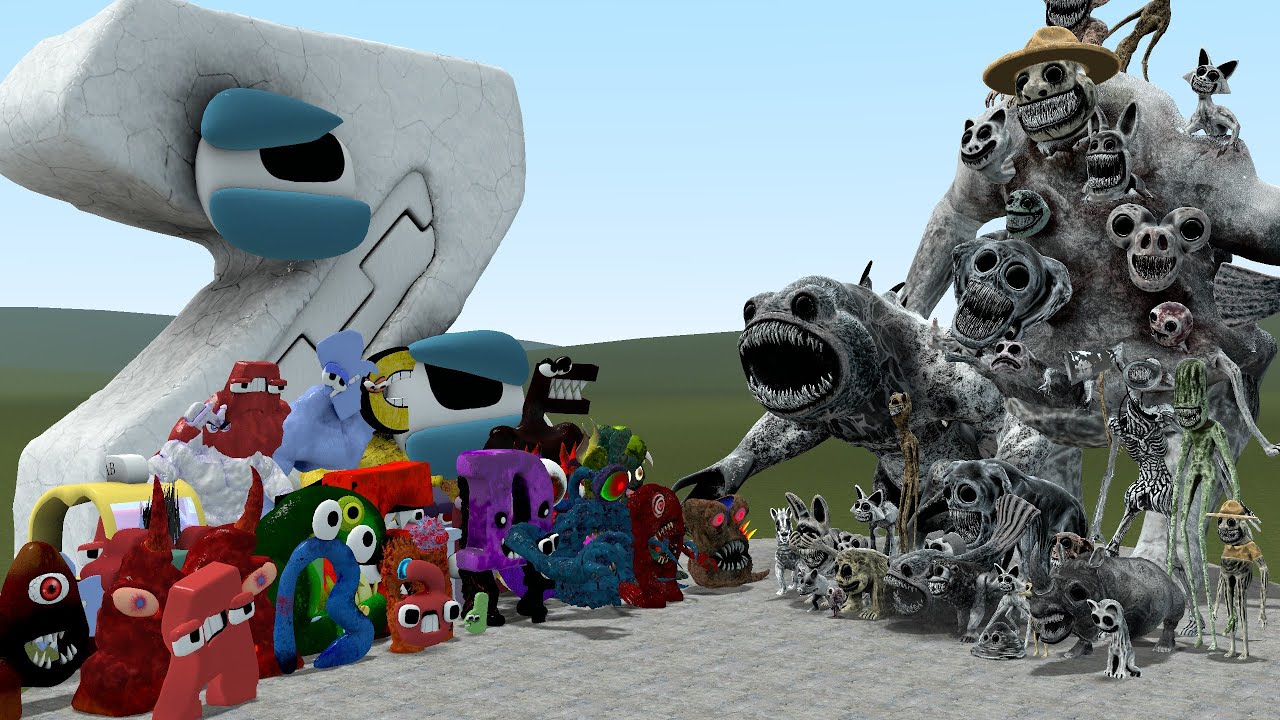 ALL ZOONOMALY MONSTERS VS ALL ALPHABET LORE A-Z AND NIGHTMARES In Garry's Mod!