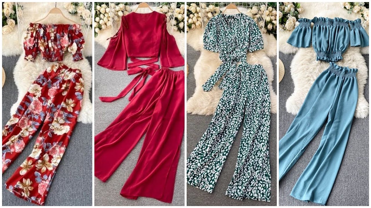 Palazzo With Crop Top Design 2021|Crop Top & Palazzo|Palazzo Pant With Crop Top|Palazzzo Pant Design