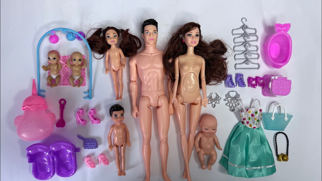 7 Minutes Satisfying with Unboxing Barbie Family Playset, Cute Doll Toys ASMR | Review Toys