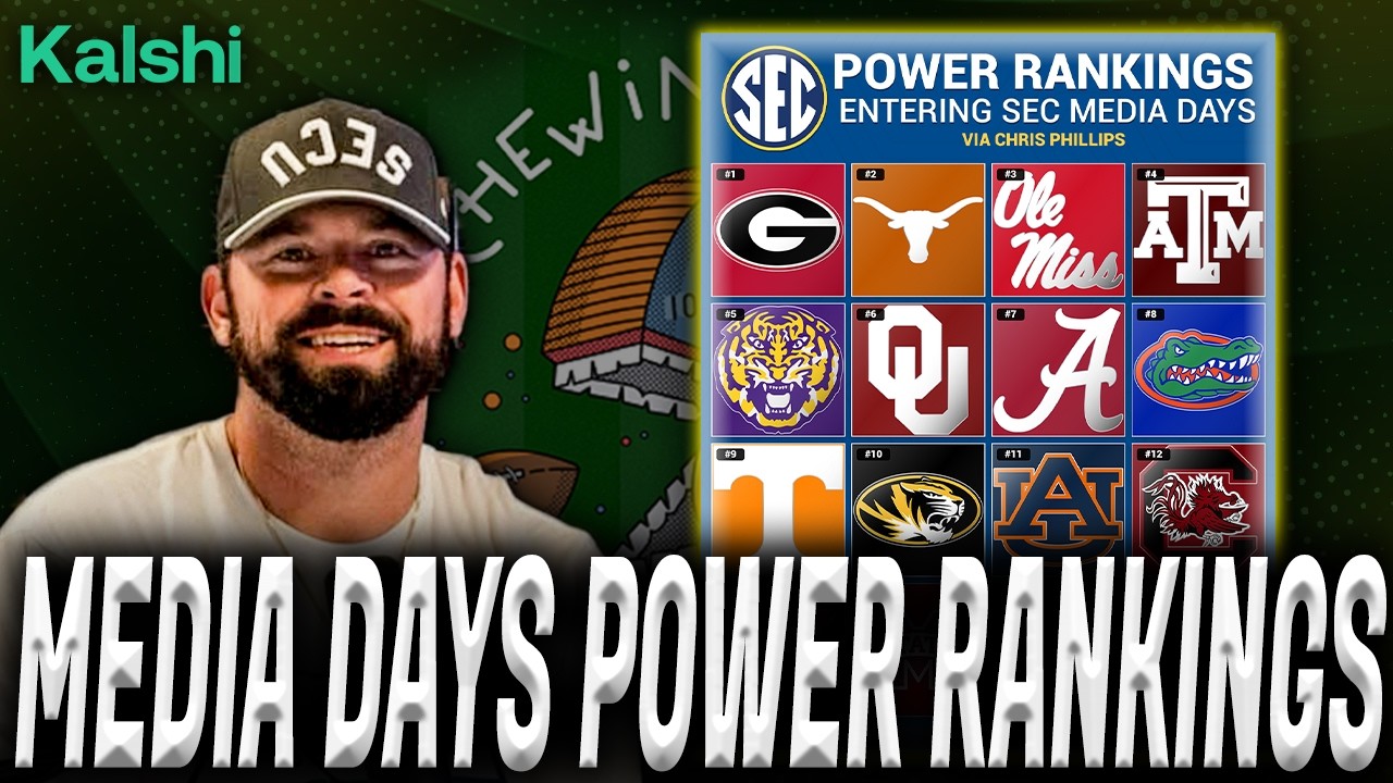 2026 SEC Football POWER RANKINGS Entering SEC Media Days via Chris Phillips