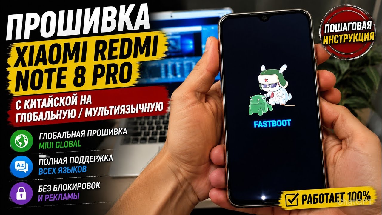 Прошивка Xiaomi Redmi Note 8 Pro с Китайки на Мультиязычную