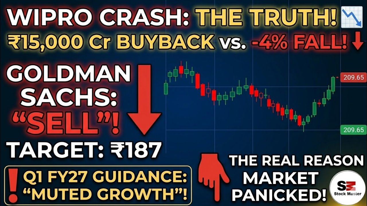 Wipro Share News: Why it Fell 4% Despite ₹250 Buyback? Wipro Crash: ₹15,000 Cr Buyback Trap? 🚨