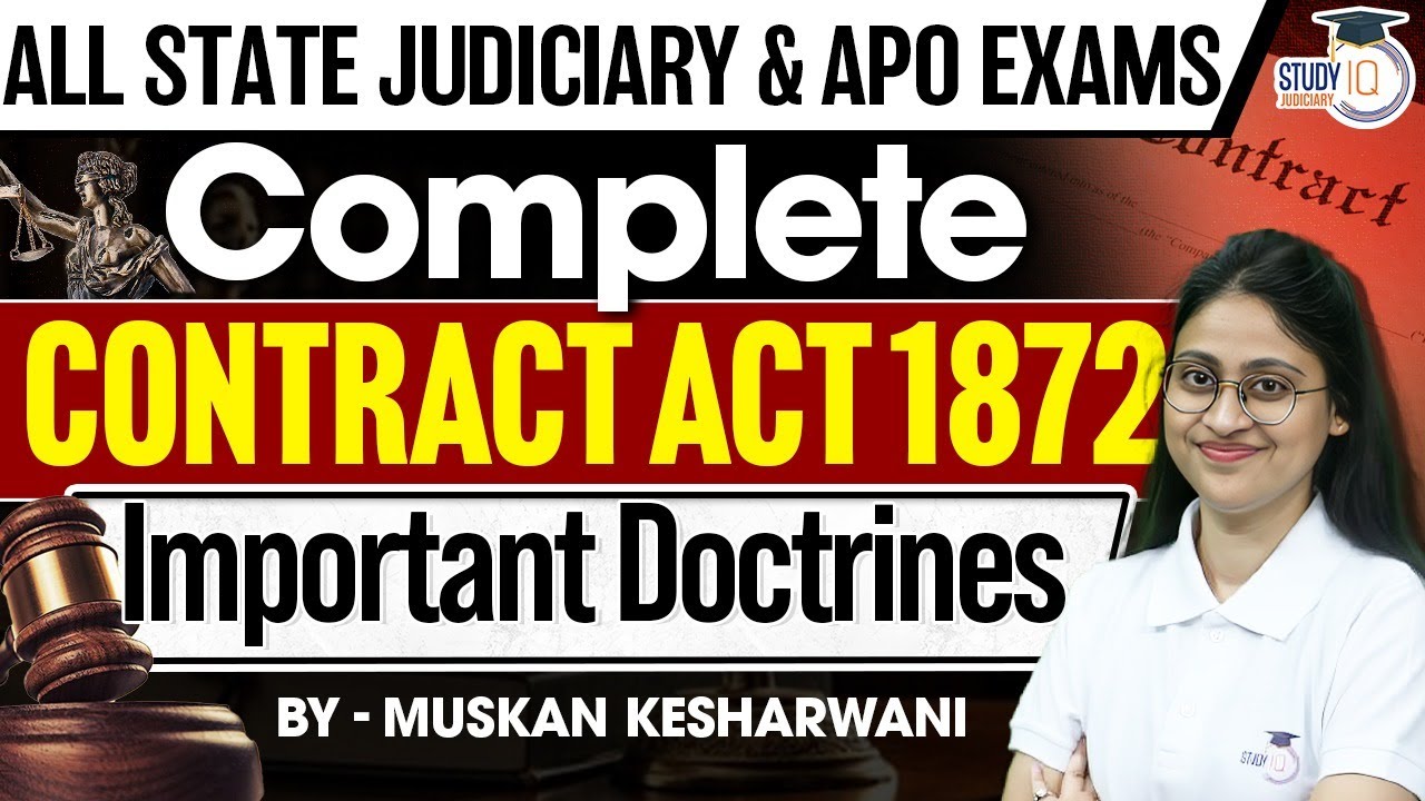 Important Doctrines Explained | Contract Act 1872 | Muskan Mam | Studyiq judiciary