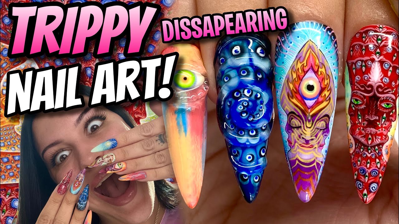 How I Made DISAPPEARING Nail Art‼️😱🍄 Insane TRIPPY Gel Nail Designs!🤯💅🏻
