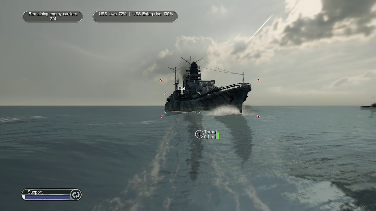 Battlestations Pacific USS Iowa & USS Montana vs 2 Japanese aircraft carriers
