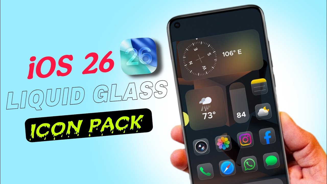 iOS 26 Liquid Glass icon For Realme Oppo & OnePlus Phone 