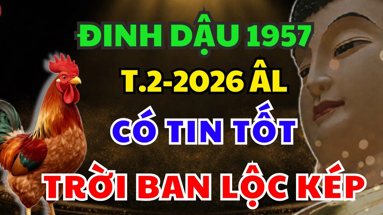Tử Vi Tháng 2 Âm, Tuổi ĐINH DẬU 1957 GẶP QUÝ NHÂN,  Bùng Nổ Tài Lộc, Đổi Đời Như Ý