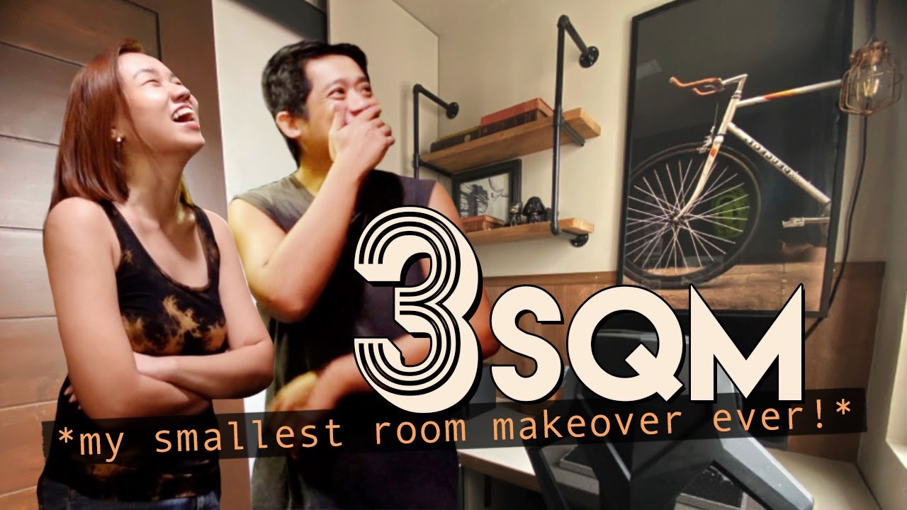 TINY Room Makeover!!!😱 // Industrial Mancave Design🚲 // by Elle Uy