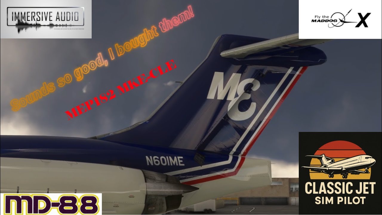 Retro Midwest Express Experience | MD-88 Flight 182 MKE to CLE | Immersive Audio MaddogX