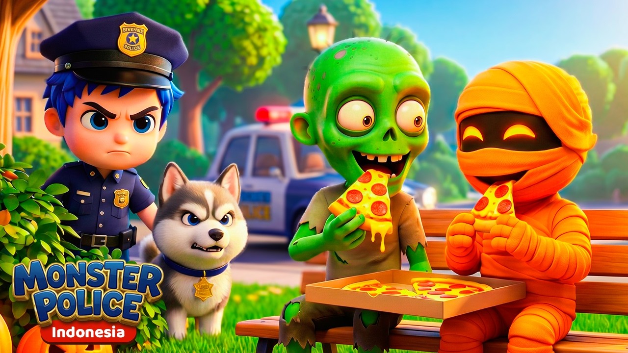 Monster di Kota! | Polisi Monster 🚨 | Lagu Anak-anak | Monster Police Bahasa Indonesia