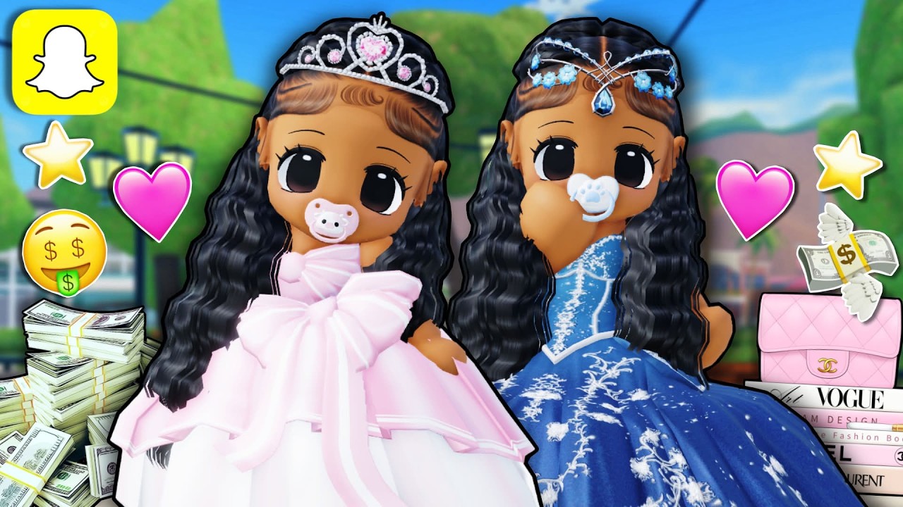 We Went UNDERCOVER as SPOILED TWIN BABIES | Roblox Life Together Snapchat Rp