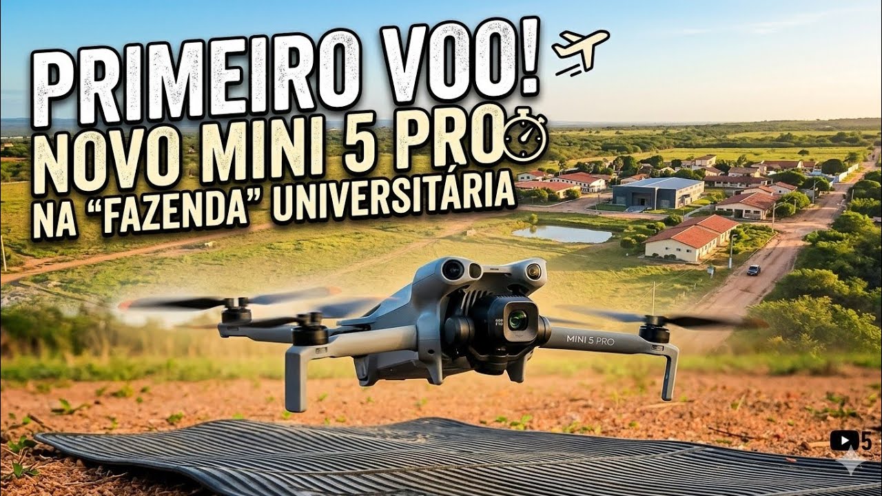 Primeiro Vôo com o Mini 5 Pro e já peguei um avião