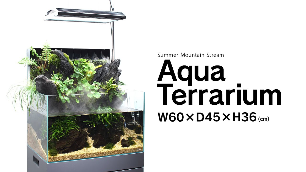 [ADAview] Summer Mountain Stream 夏の渓流 - Aqua Terrarium W60xD45xH36(cm)【EN/JP Sub.】