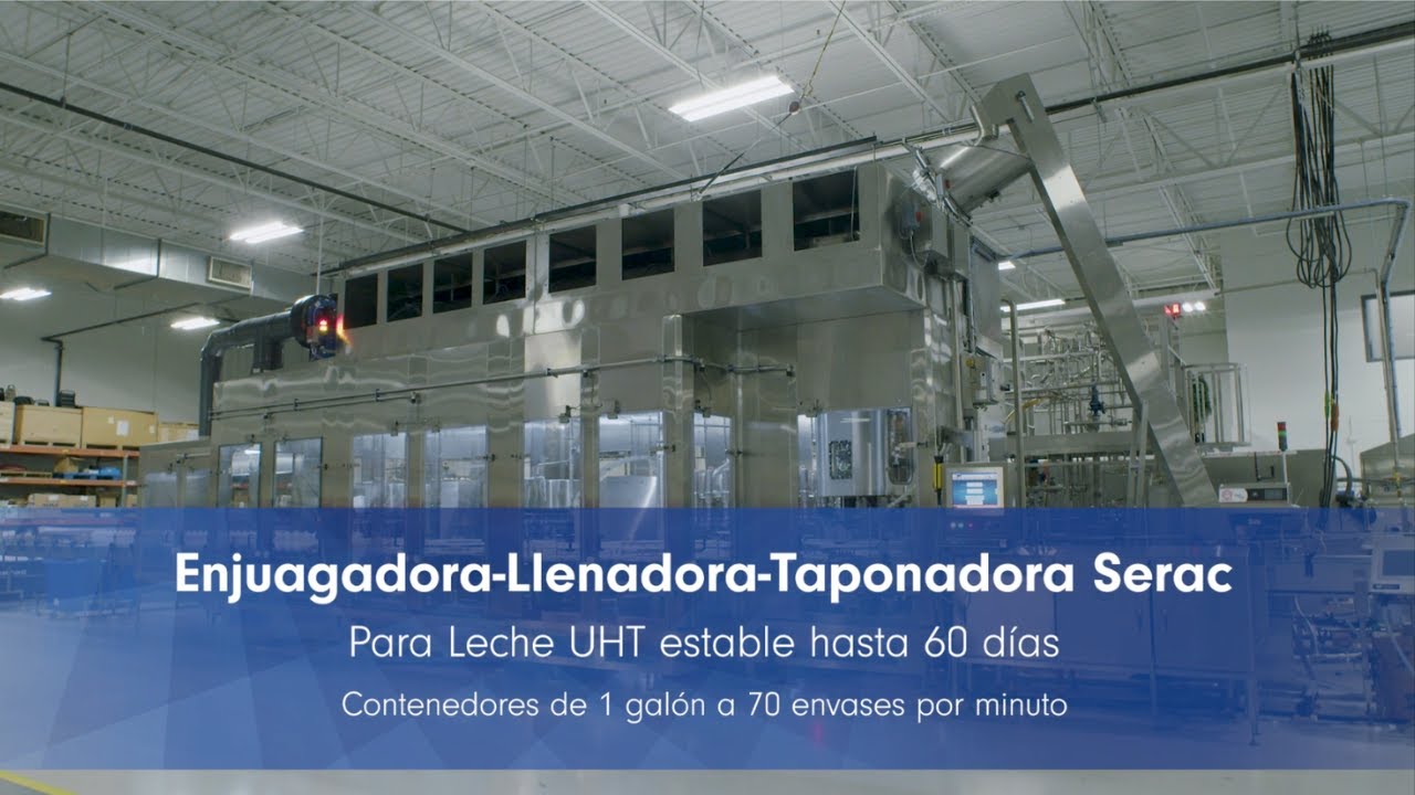 Enjuagadora-llenadora-taponadora aséptica de nueva generación de Serac para leche.