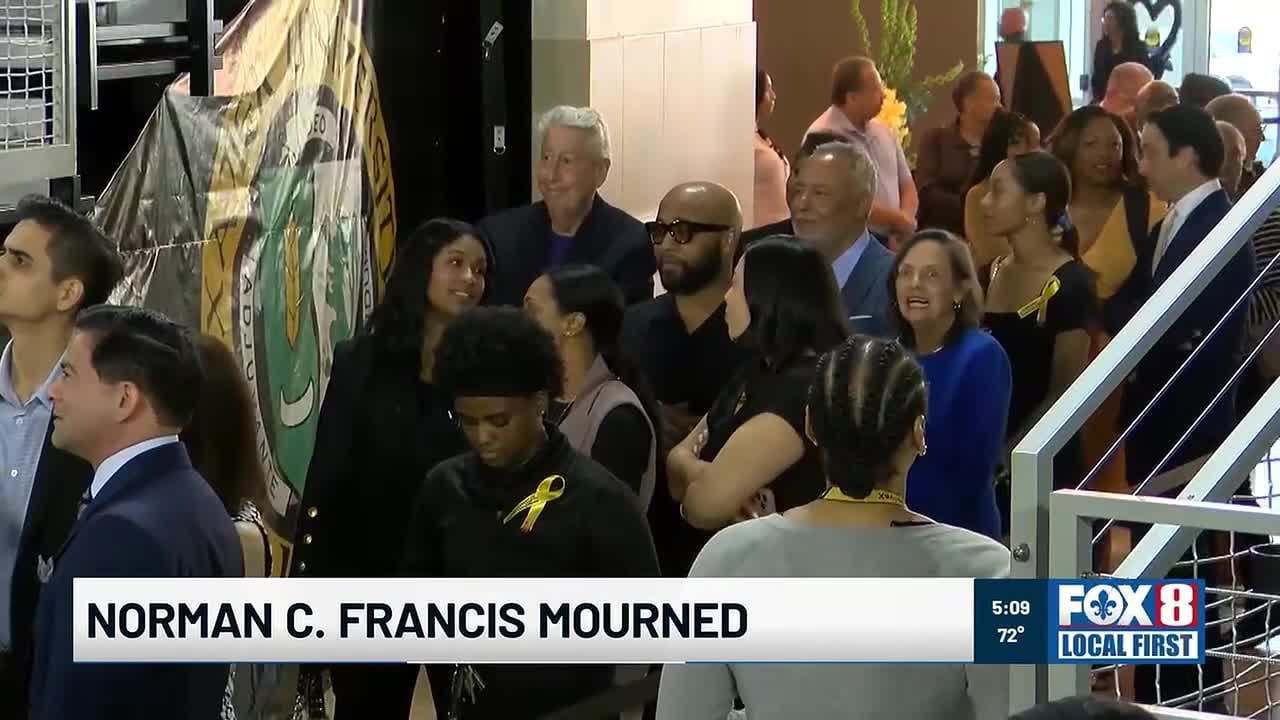Hundreds of mourners pay last respects to Norman C. Francis at Xavier University
