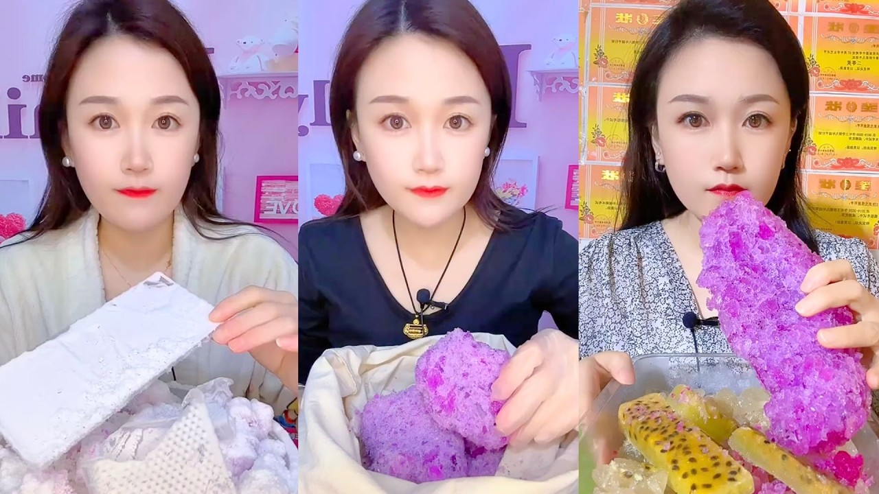 Crunchy Purple Crystal Candy and Icy Jelly Dessert Mix
