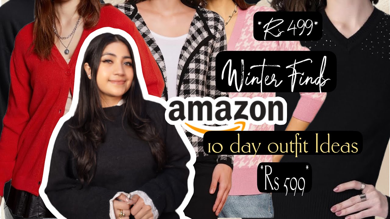 Amazon Winter Wear Haul| 10 Days Winter Outfits| Trendy Sweaters, Bag, Watch & More| Renigraphy