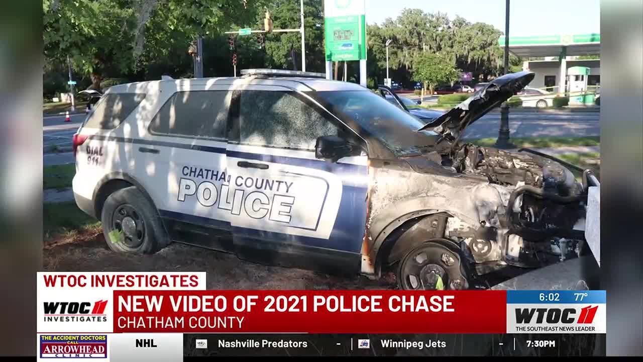 Video released of wild 2021 police chase, crash in Savannah