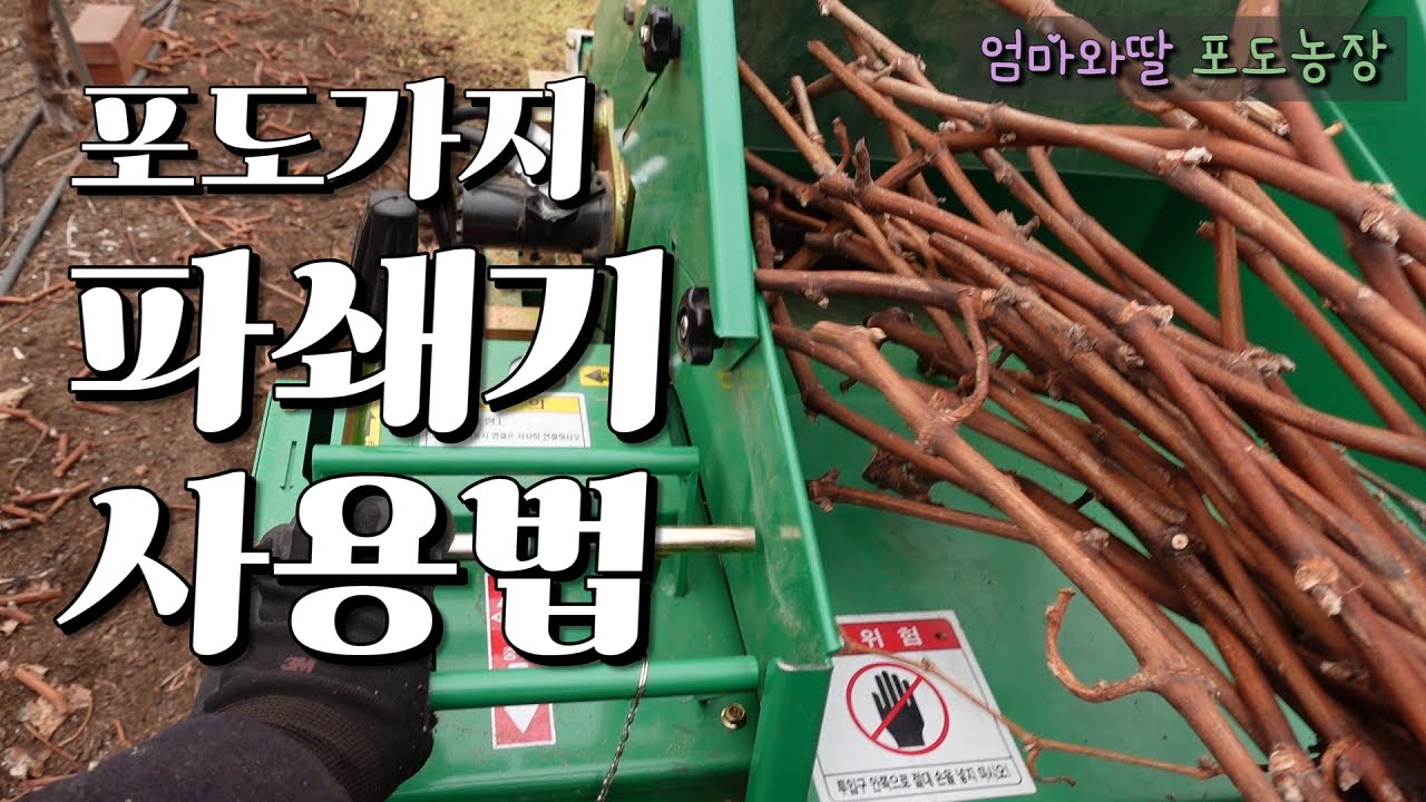 [파쇄기 사용법] 왕초보를 위한 쉽고 자세한 포도가지 파쇄기 사용법