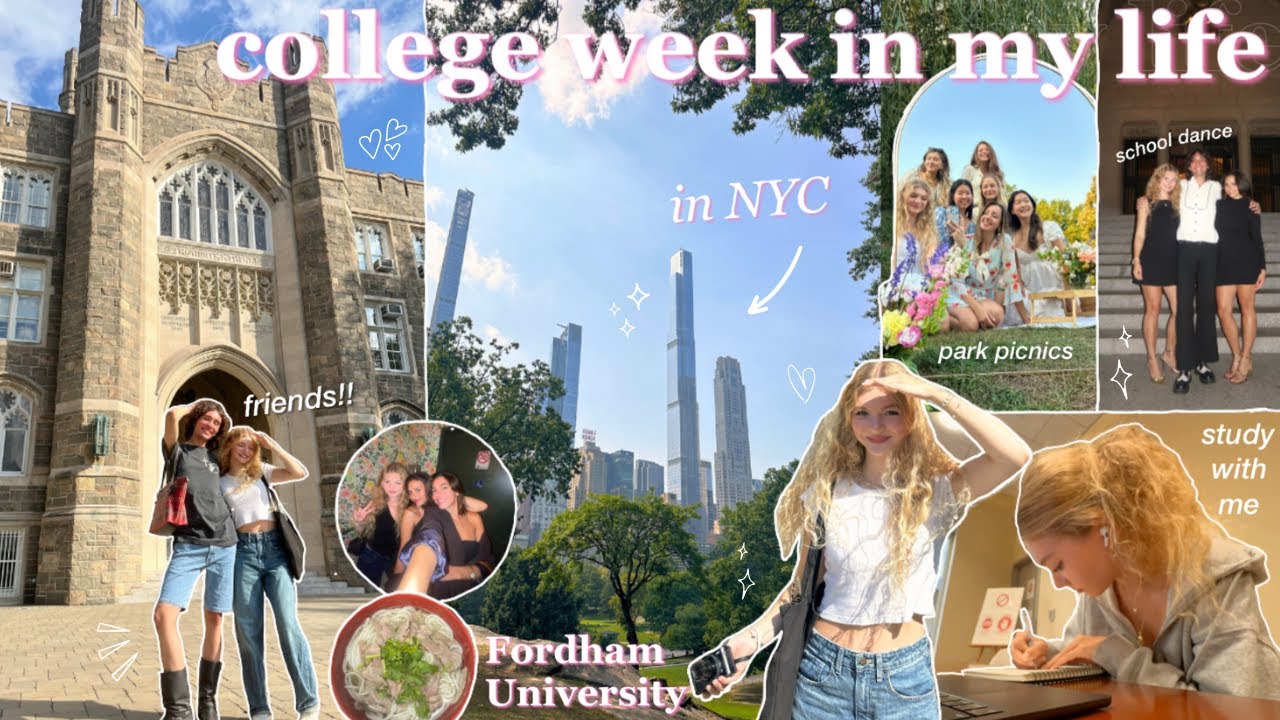 COLLEGE WEEK IN MY LIFE as a student @ Fordham Uni in NYC 🎧 productive & romanticizing first week!