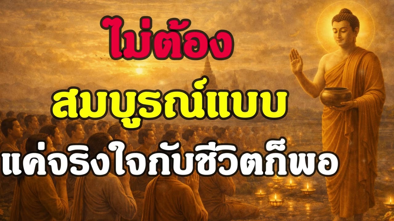 ไม่ต้องสมบูรณ์แบบ แค่จริงใจกับชีวิตก็พอ | ฟังธรรมพุทธ | Ep.18