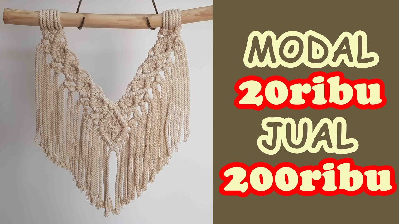CARA MEMBUAT MACRAME WALL HANGING | TUTORIAL HIASAN DINDING