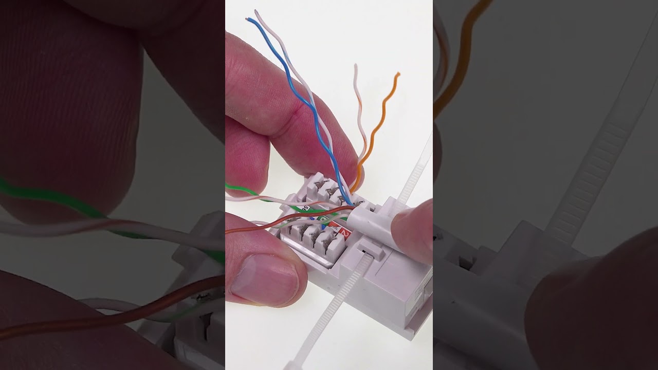 How to Wire Up #Ethernet Wall Jacks (Cat5e / #Cat6 / Cat7 keystone jack wiring tutorial) #rj45 #diy