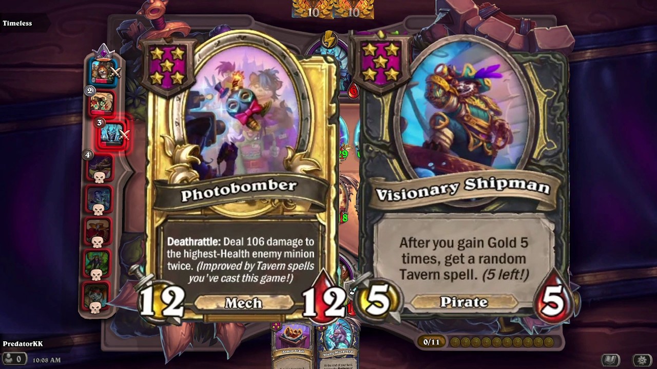 Visionary Shipman and Photobomber Combo is INSANE! | hearthstone battlegrounds | @PredatorKKHS