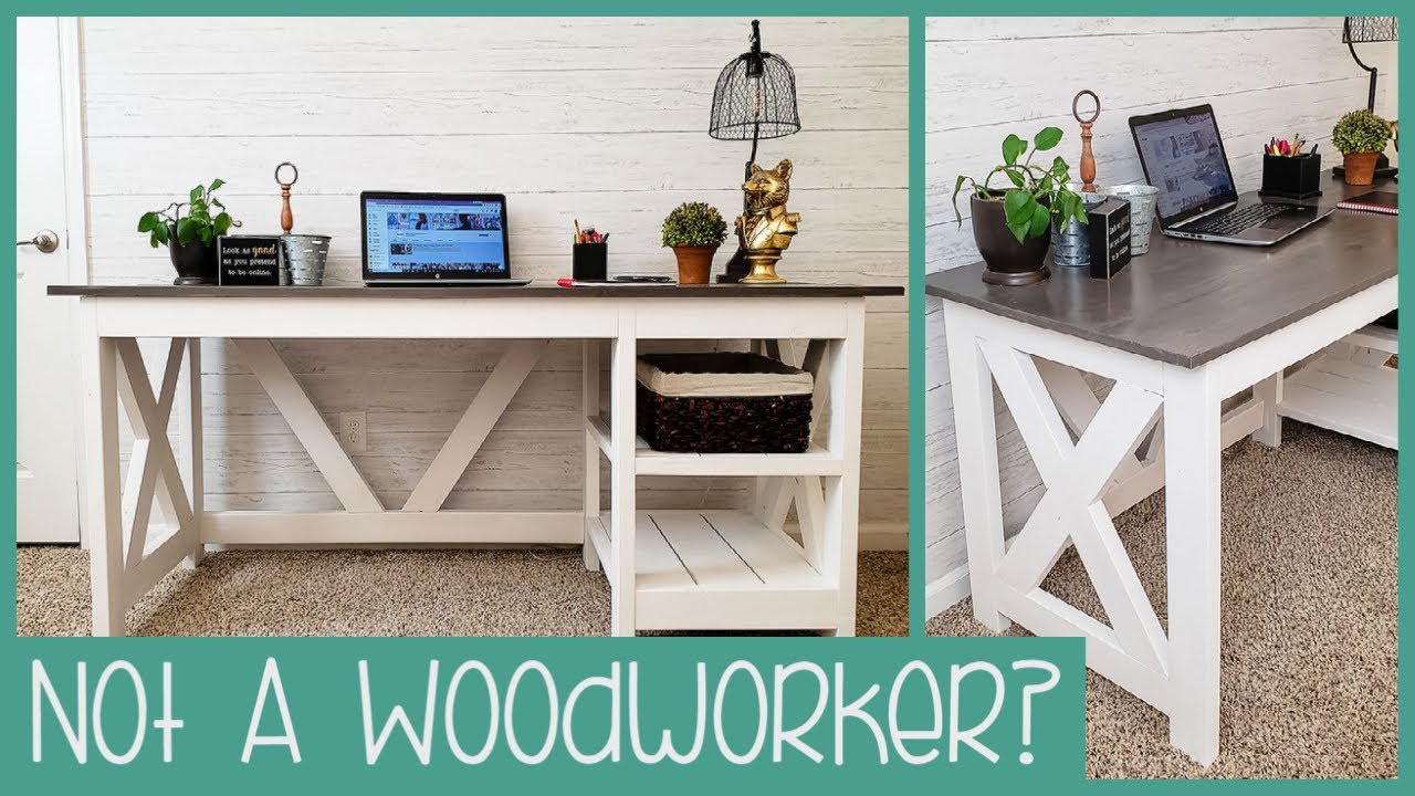 Cheap and Simple DIY Farmhouse Desk Build