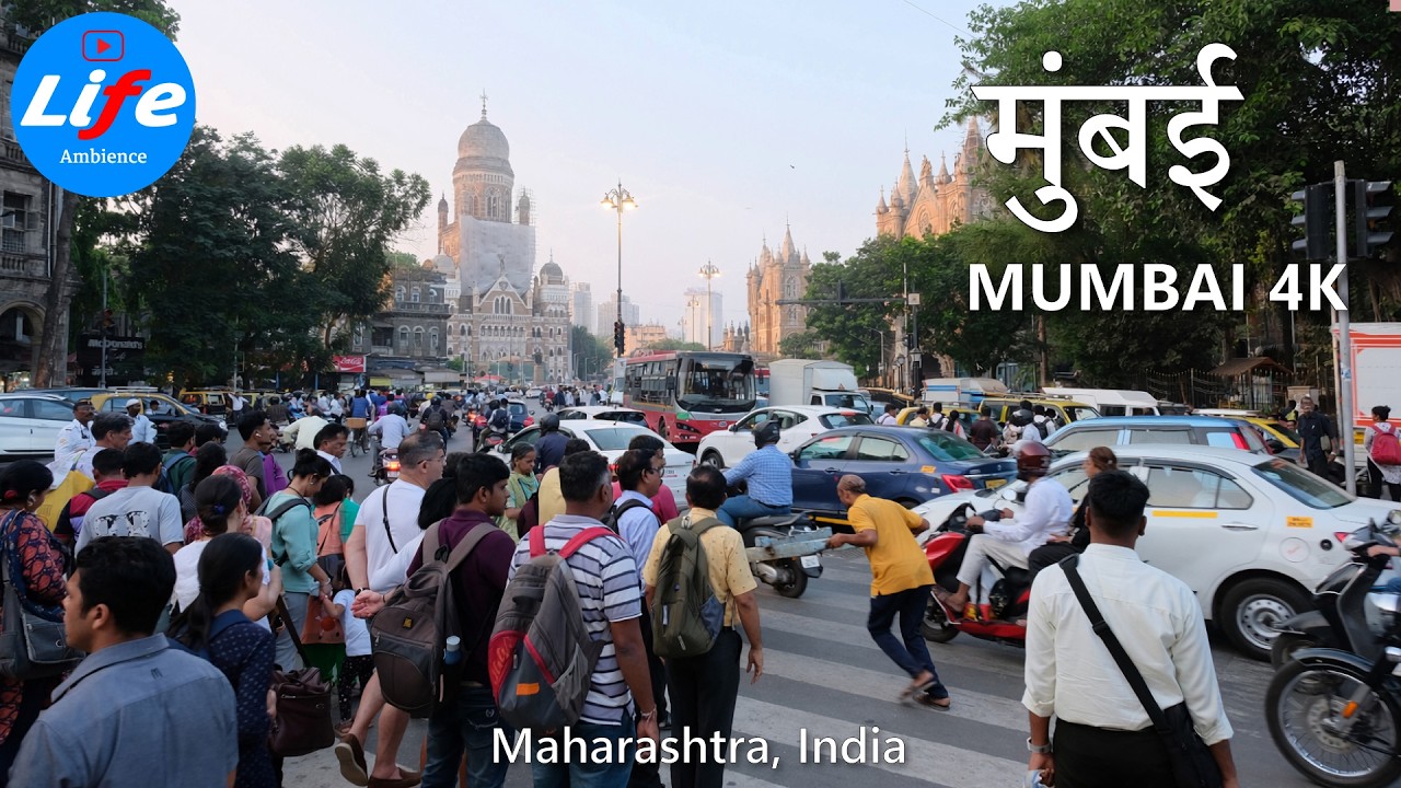 Walking in Downtown Mumbai | India Walking Tour 4K