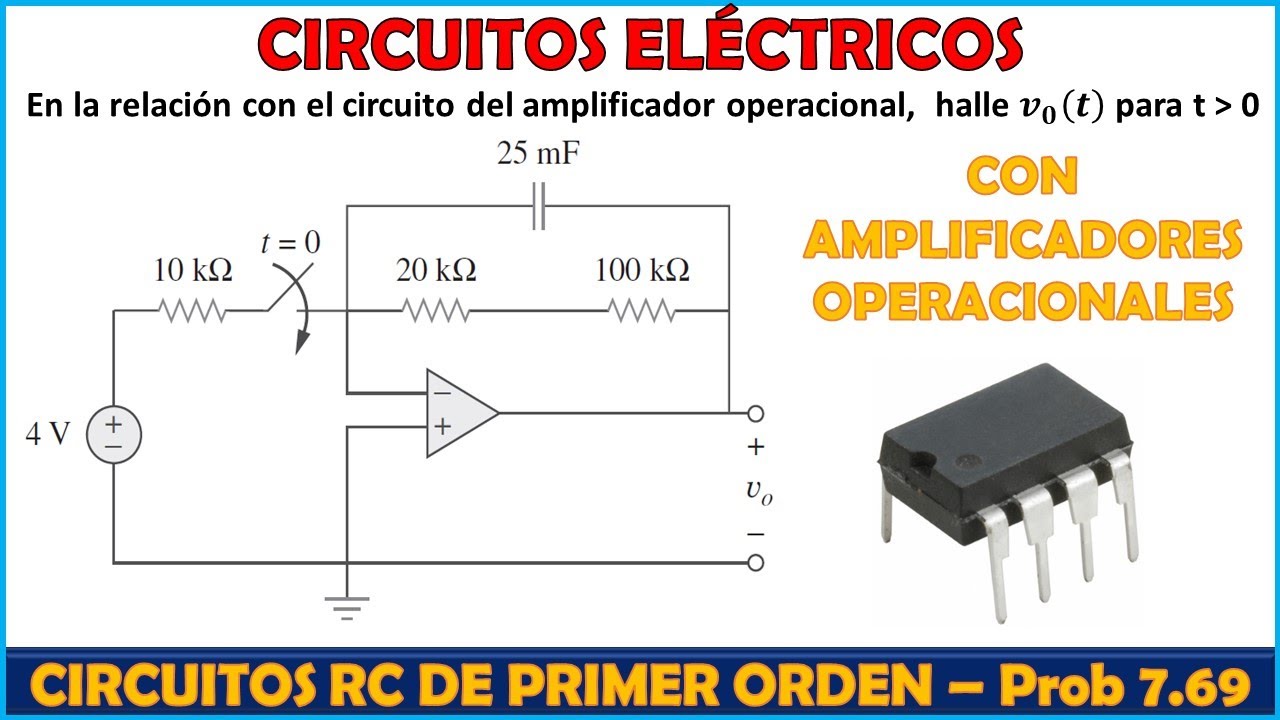 CIRCUITOS DE PRIMER ORDEN CON AMPLIFICADORES OPERACIONALES - Problema 7.69 Sadiku