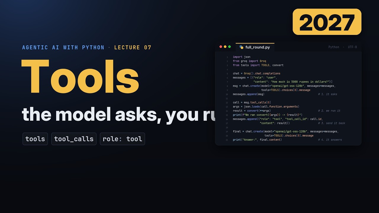 LLM Tool Calling Explained: The Model Asks, Your Python Code Runs (2027)