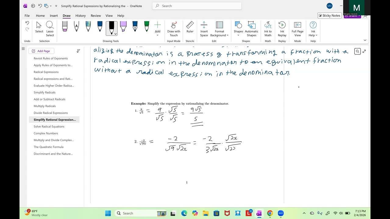 Simplify Radical Expressions by Rationalizing the Denominator