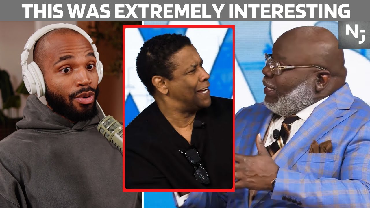 TD Jakes спрашивает, почему Дензел молится на съёмочной площадке… Реакция Дензела была неожиданной