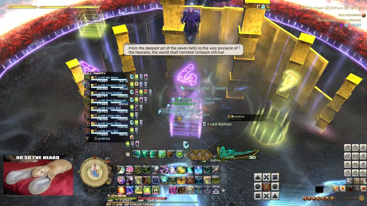 FFXIV The Weapon's Refrain (Ultimate) UWU Clear Scholar POV [6.4]