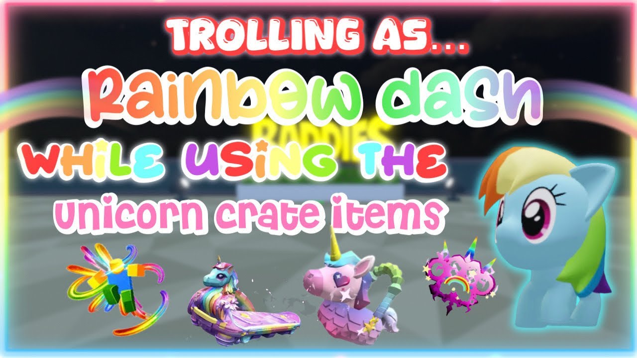 Троллинг в роли Рэйнбоу Дэш и использование НОВОГО ящика с единорогом в режиме 