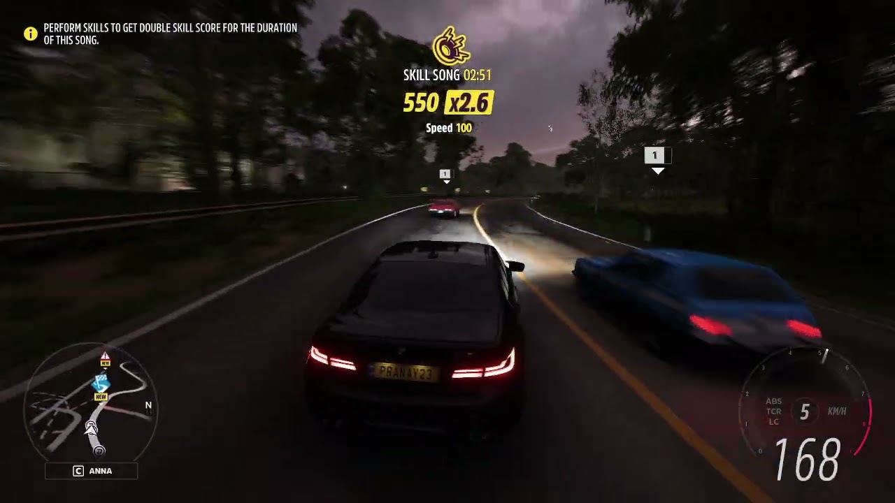 Forza horizon 5 BMW M5 night ride 
