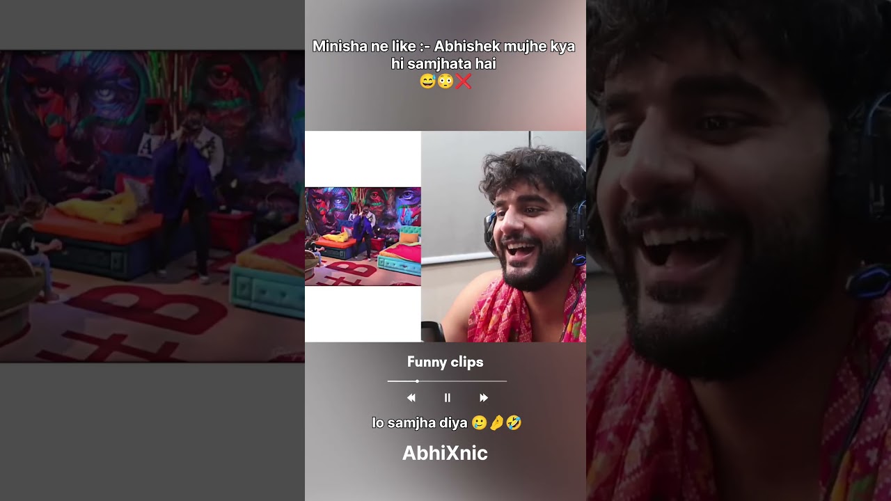 Abhishek React On Big Boss Manisha Rani Funny Clips 🤌😅 #abhishek #abhishekmalhan #manisharani #funny