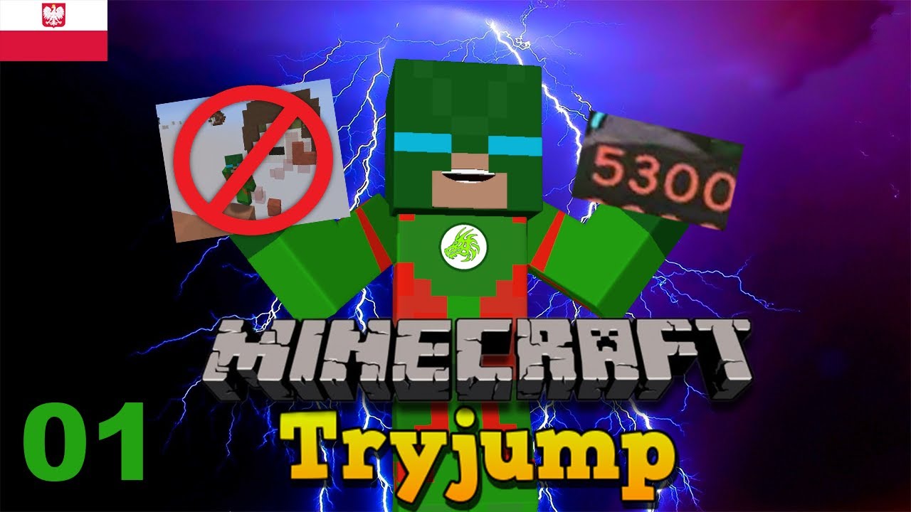 5300 Tokens na Tryjump & NO- SHIFT Challenge ✪ Minecraft Tryjump Odcinek #01 po Polsku | FlegDragon