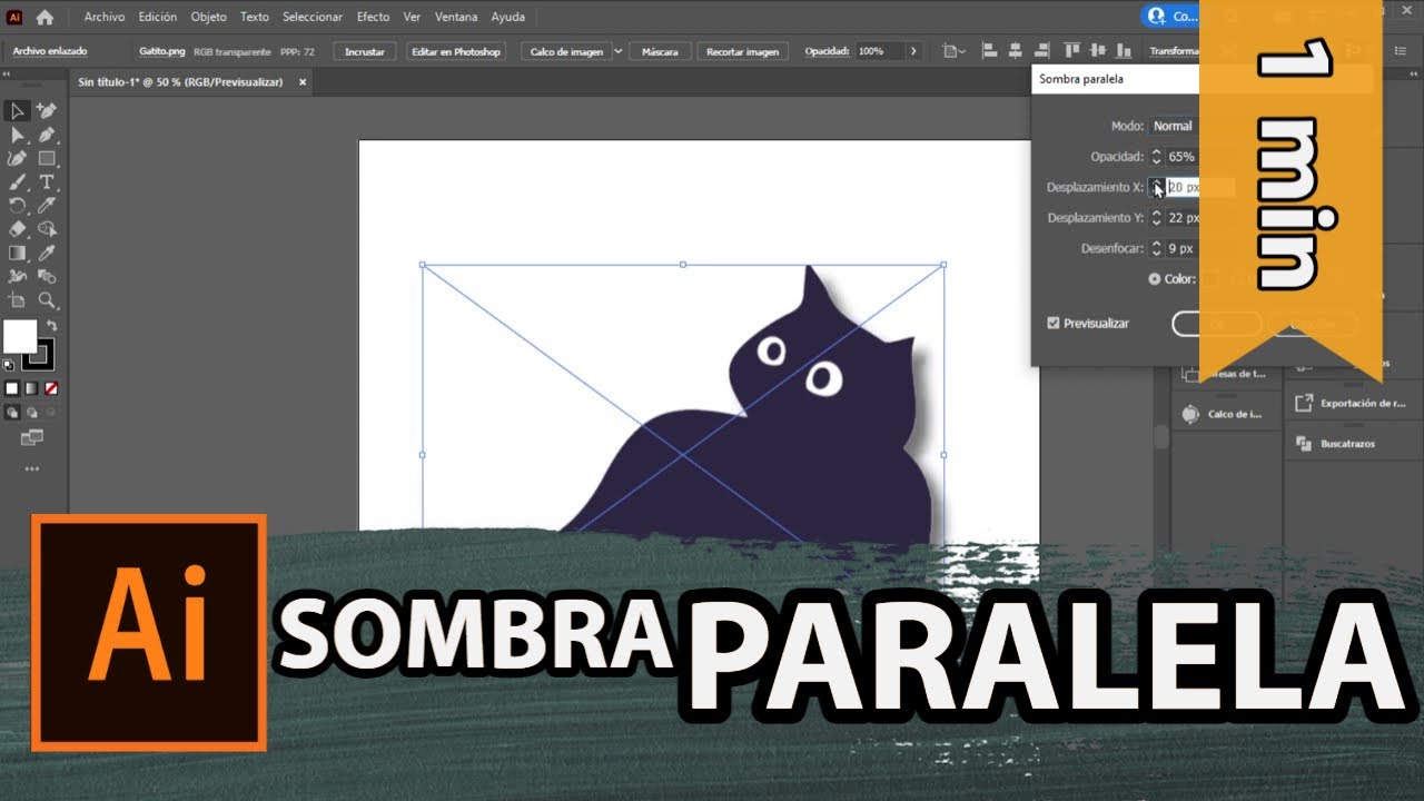 🚀Como hacer SOMBRAS en Illustrator | Tutorial de 1 min